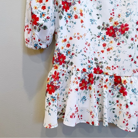 Parker Nola Floral Long Sleeve Shift Dress - Picture 4 of 8